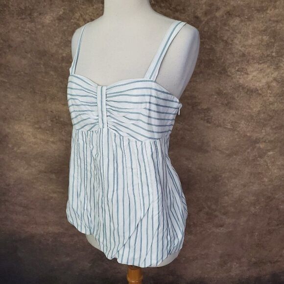 marc Jacobs Tank Top White Blue Stripe 6 - Picture 3 of 6